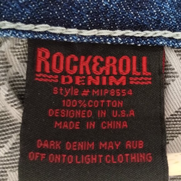 Rock & Roll Cowboy Jean Men Pistol Regular Straight Whiskers 38x32(39x31)MIP8554 - Picture 8 of 16